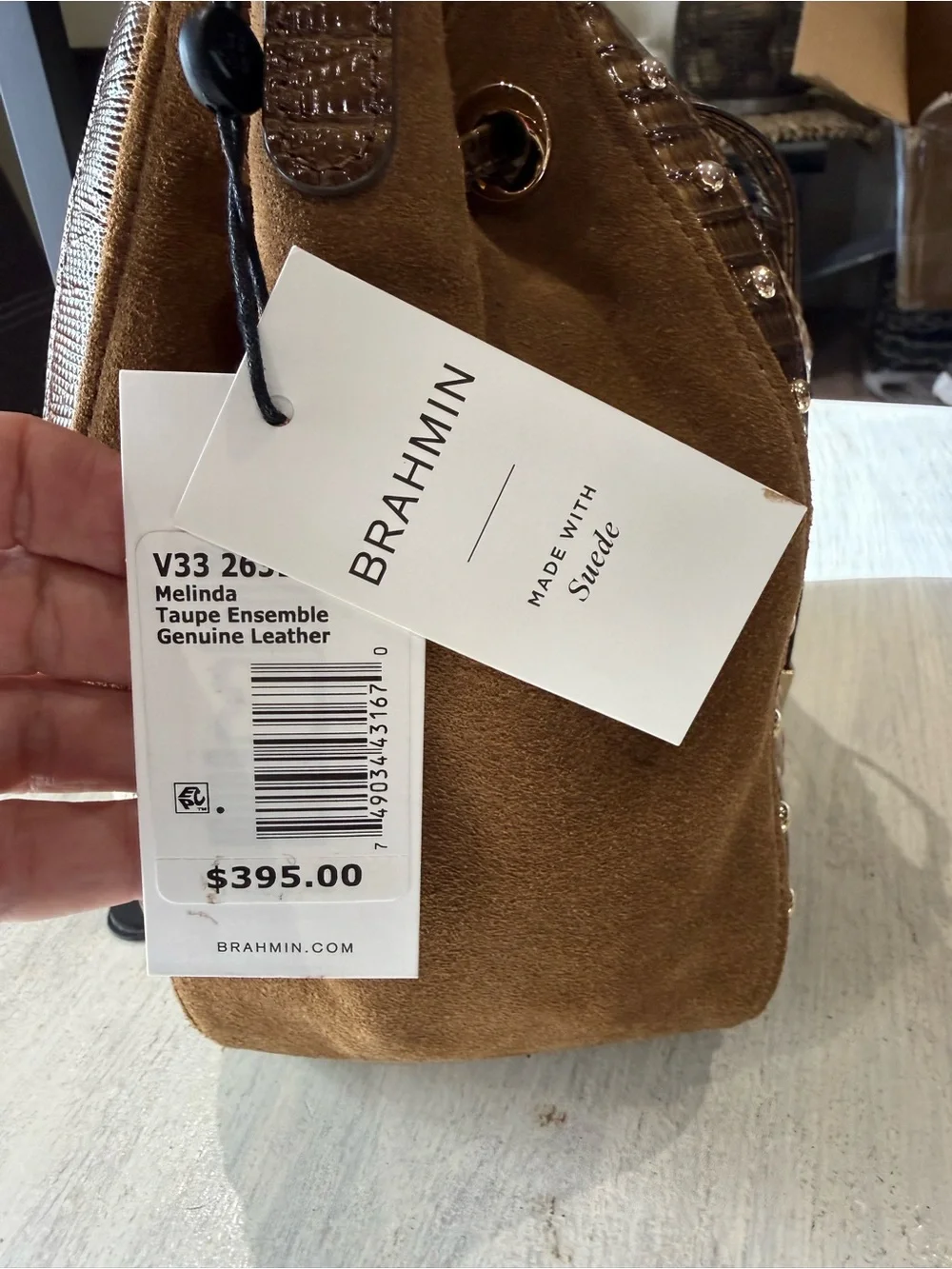 Brahmin hobo cream